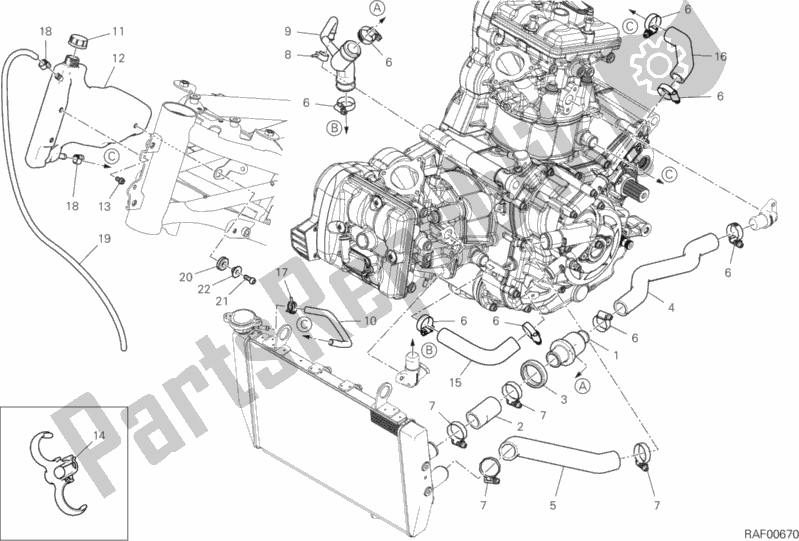 Todas las partes para Circuito De Enfriamiento de Ducati Multistrada 950 Thailand 2020
